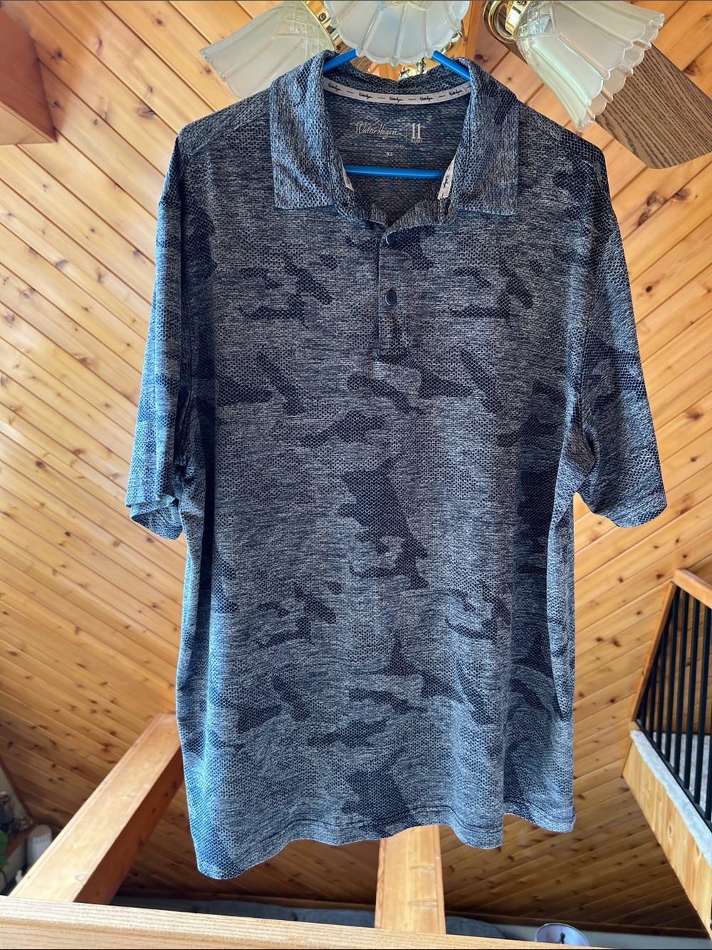 Walter Hagen Gray Camouflage Polo Shirt